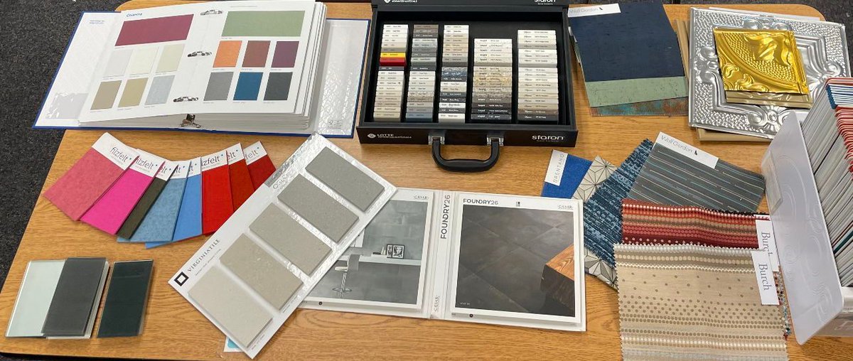 A HUGE SHOUT OUT to @TACKarchitects for donating interior design materials for our classes at WHS. #rollside #WeAreWestside