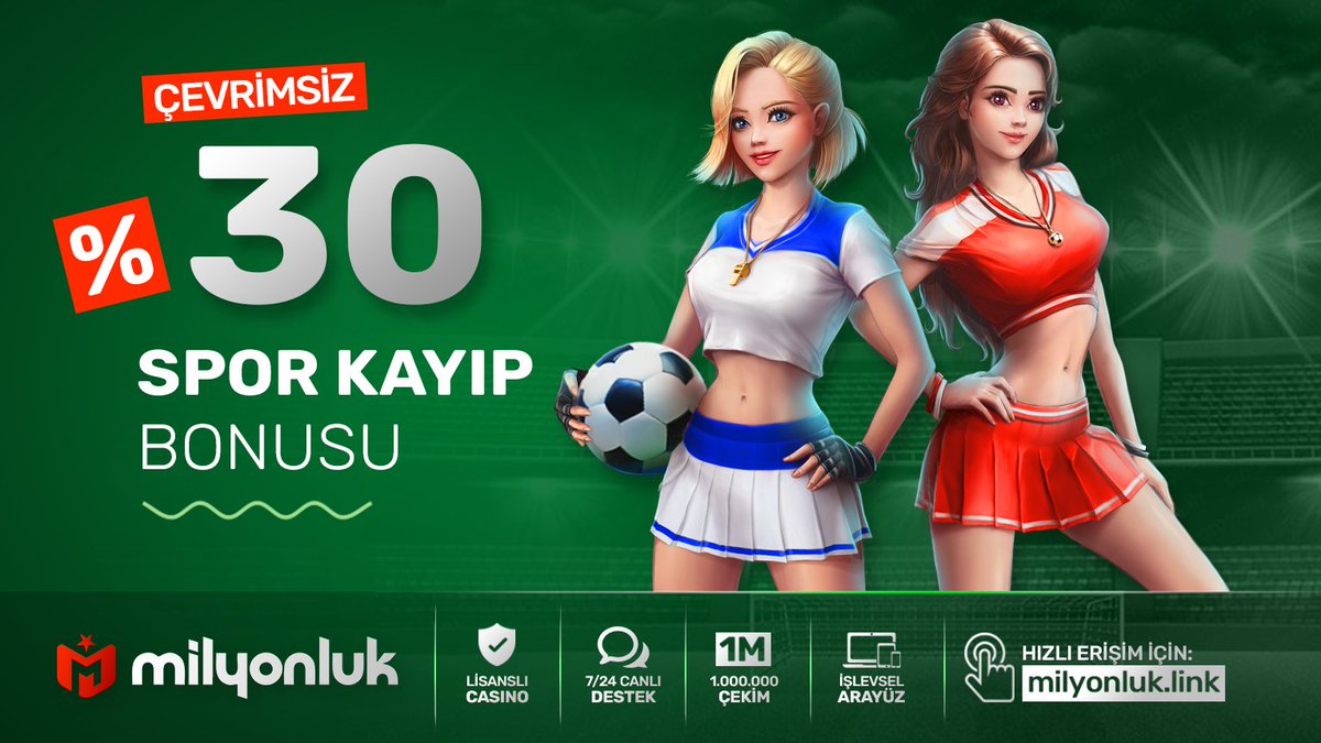 🏀⚽️ Görülmemiş bir kayıp bonusu oranı! %3️⃣🅾️ Spor Kayıp Bonusu Üstelik Çevrimsiz! Tüm spor alanlarında şimdi %30'a kadar kayıp bonusu alma hakkı Milyonluk'ta sizleri bekliyor. Oluşan tüm kayıplarınız için dilediğiniz kadar yararlanabilirsiniz! milyonluk.link