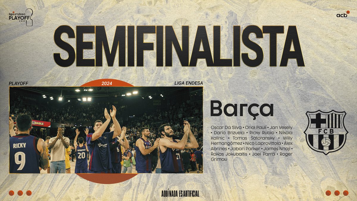 🙌 ¡@FCBbasket se convierte en el tercer SEMIFINALISTA del #PlayoffLigaEndesa!