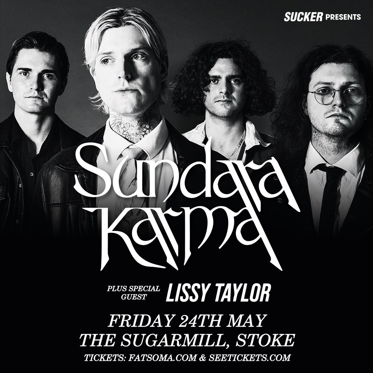 Can’t wait for tomorrow night at <a href="/SugarmillStoke/">The Sugarmill</a> supporting <a href="/sundarakarma/">Sundara Karma</a> only a few tickets left sugarmill.seetickets.com/event/sucker-p…