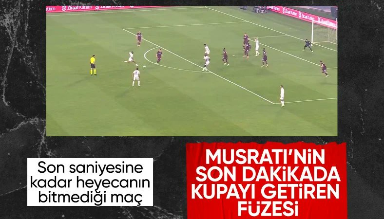 Beşiktaş'ın orta saha oyuncusu Al-Musrati, Trabzonspor'la oynanan Türkiye Kupası finalinde kaydettiği golle takımına şampiyonluğu kazandırdı. ensonhaber.com/kralspor/turki…