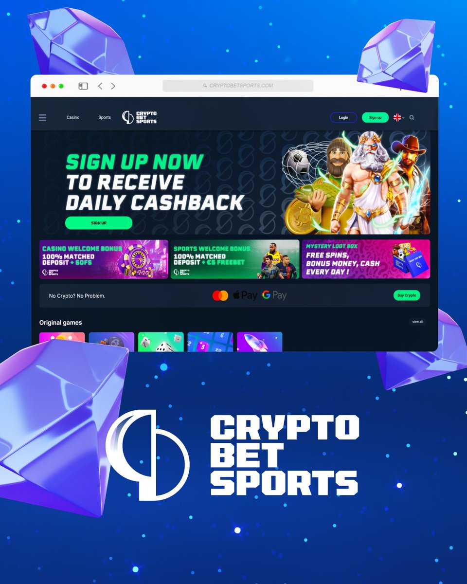 Introducing our slick new site design! Sign up now and check it out at cryptobetsports.com 💎