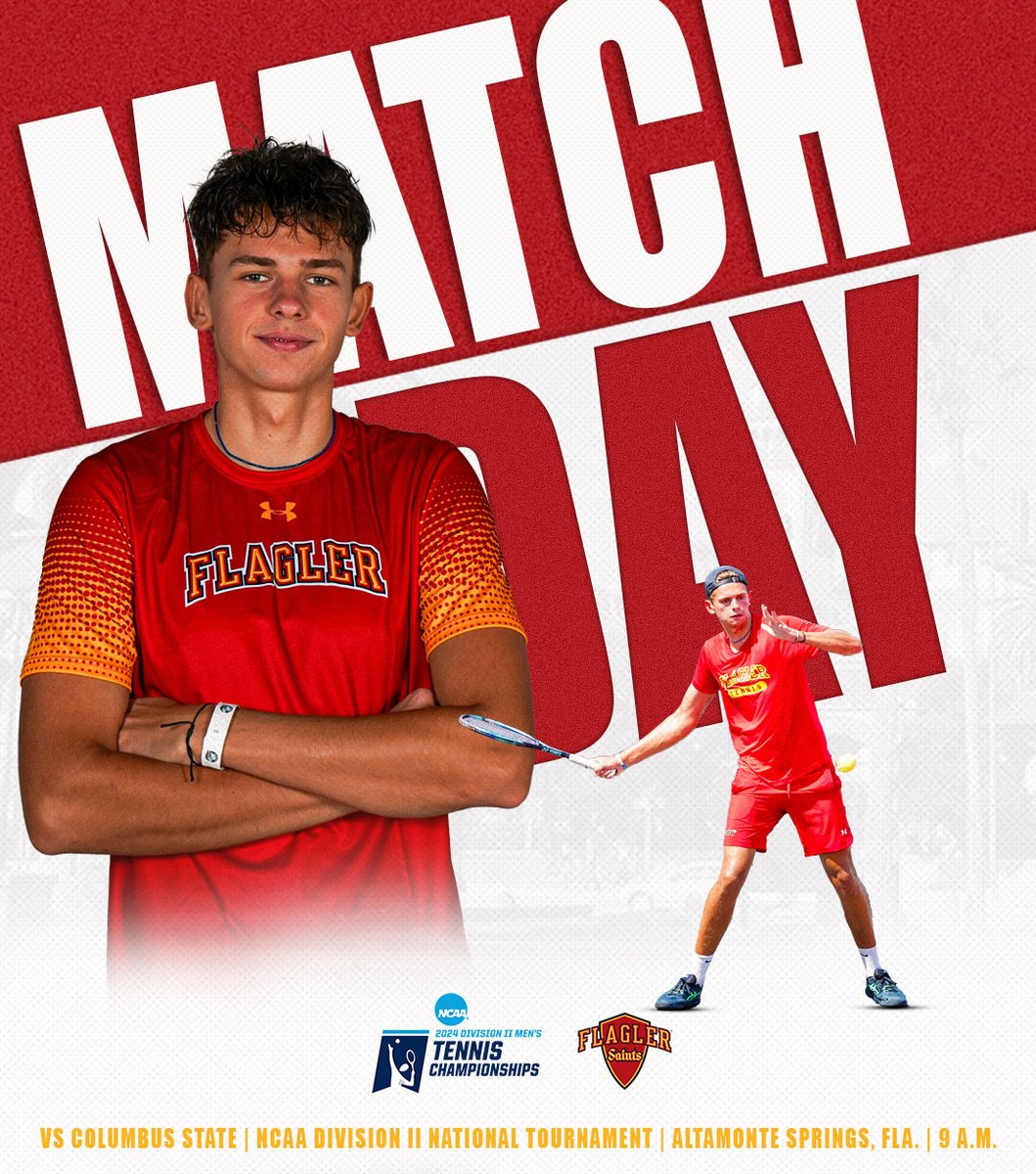 Saints in the Semifinals 🔒 🆚#6 Columbus State 🎾NCAA Division II National Tournament 📍Altamonte Springs, Fla. ⏰9 a.m. 📊stats.statbroadcast.com/broadcast/?id=… 📺ncaa.com/game/6296256 #GoSaints | @flaglermten | @NCAADII