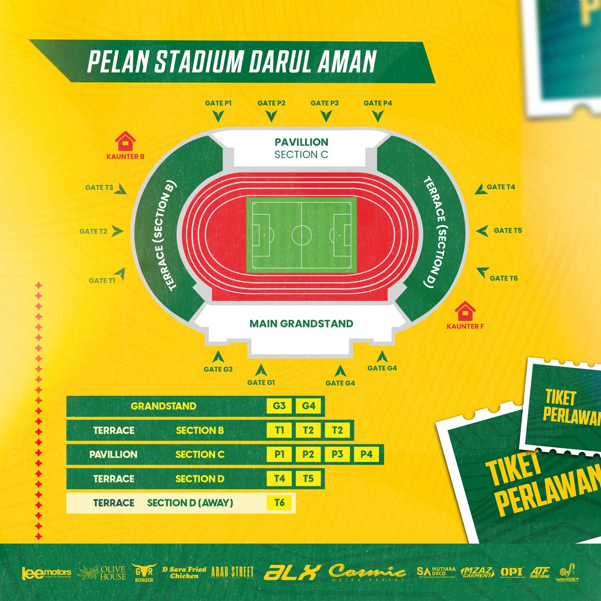 kda_fc's tweet photo. 🔰 INFO TIKET PERLAWANAN DI STADIUM DARUL AMAN 🔰
Penyokong boleh mendapatkan tiket fizikal perlawanan #LS3 KDA FC menentang Perak FC di Stadium Darul Aman hari ini. Tiket dijual di Kaunter B & Kaunter F.
#LigaSuper2425 #LS3 #KDAPRK https://t.co/Xp3sOjUnkp