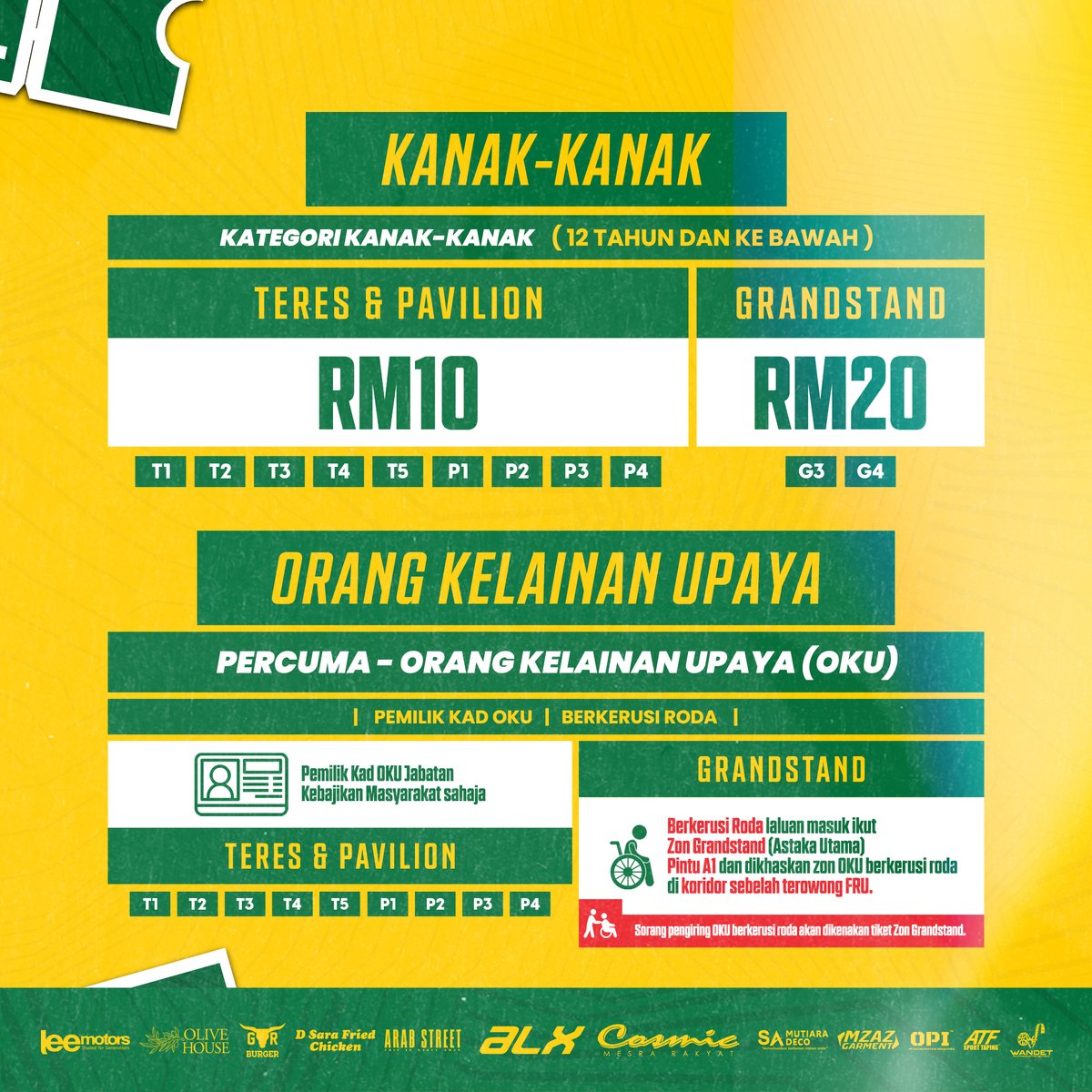 kda_fc's tweet photo. 🔰 INFO TIKET PERLAWANAN DI STADIUM DARUL AMAN 🔰
Penyokong boleh mendapatkan tiket fizikal perlawanan #LS3 KDA FC menentang Perak FC di Stadium Darul Aman hari ini. Tiket dijual di Kaunter B & Kaunter F.
#LigaSuper2425 #LS3 #KDAPRK https://t.co/Xp3sOjUnkp