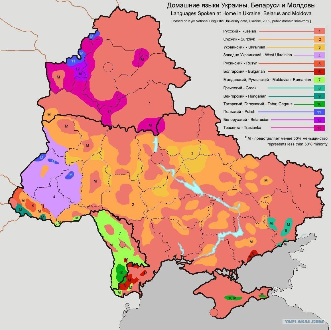 MAP BREAK 

Languages of Belarus and Ukraine