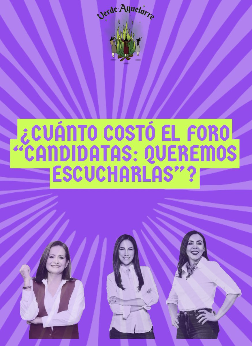 verdeaquelarre's tweet photo. Para hacer el foro “candidatas: queremos escucharlas” nos gastamos menos de mil pesos https://t.co/UrIkjpnrN8