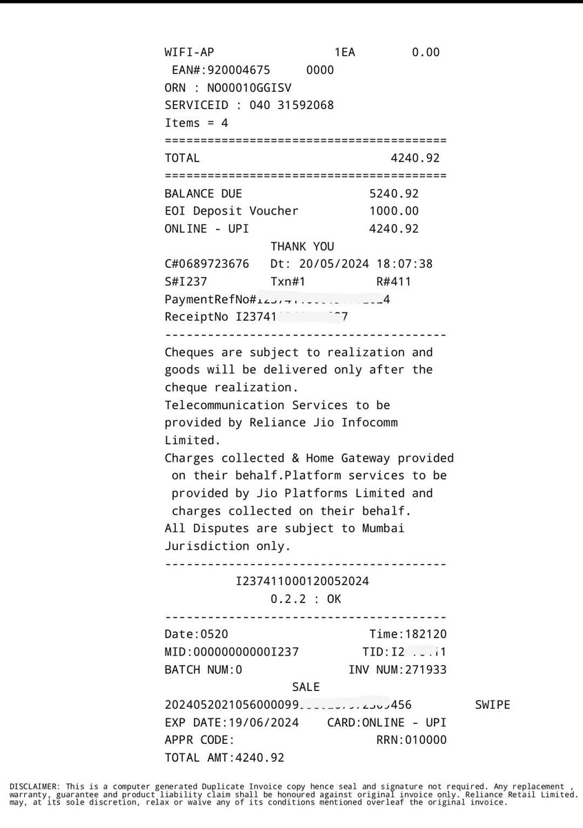 yuvarajmathangi's tweet photo. @JioCare @reliancejio Getting the same reply from you for two days now. No one answers calls, no engineer has come. Installation scheduled for May 21st, no response to calls, messages, or emails. Attached tweets. Please resolve ASAP.

Reference Number: LR000007P351 
ORN: NO00010GGISV https://t.co/ZHVplZIjgb