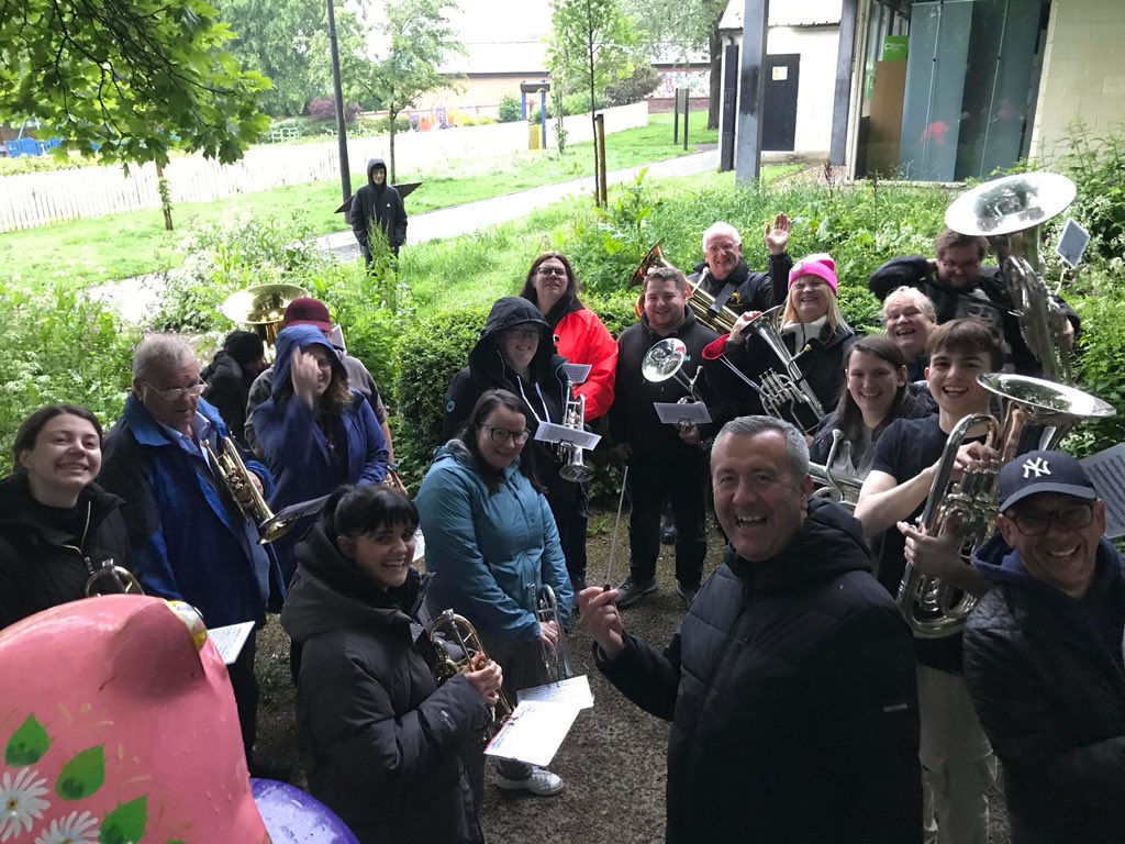 HawkGreenBand's tweet photo. ‘‘Twas the night before Whit Friday; all over the land!” 🌧️ 

Last rehearsal - done✅  See you tomorrow folks! https://t.co/eYyuVQRIxy