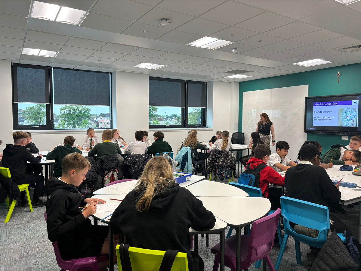 Our new S1 spent the morning in their new Key Adult classes getting to know each other - focusing on #Article7 and #Article8 UNCRC. #RightsRespectingSchools