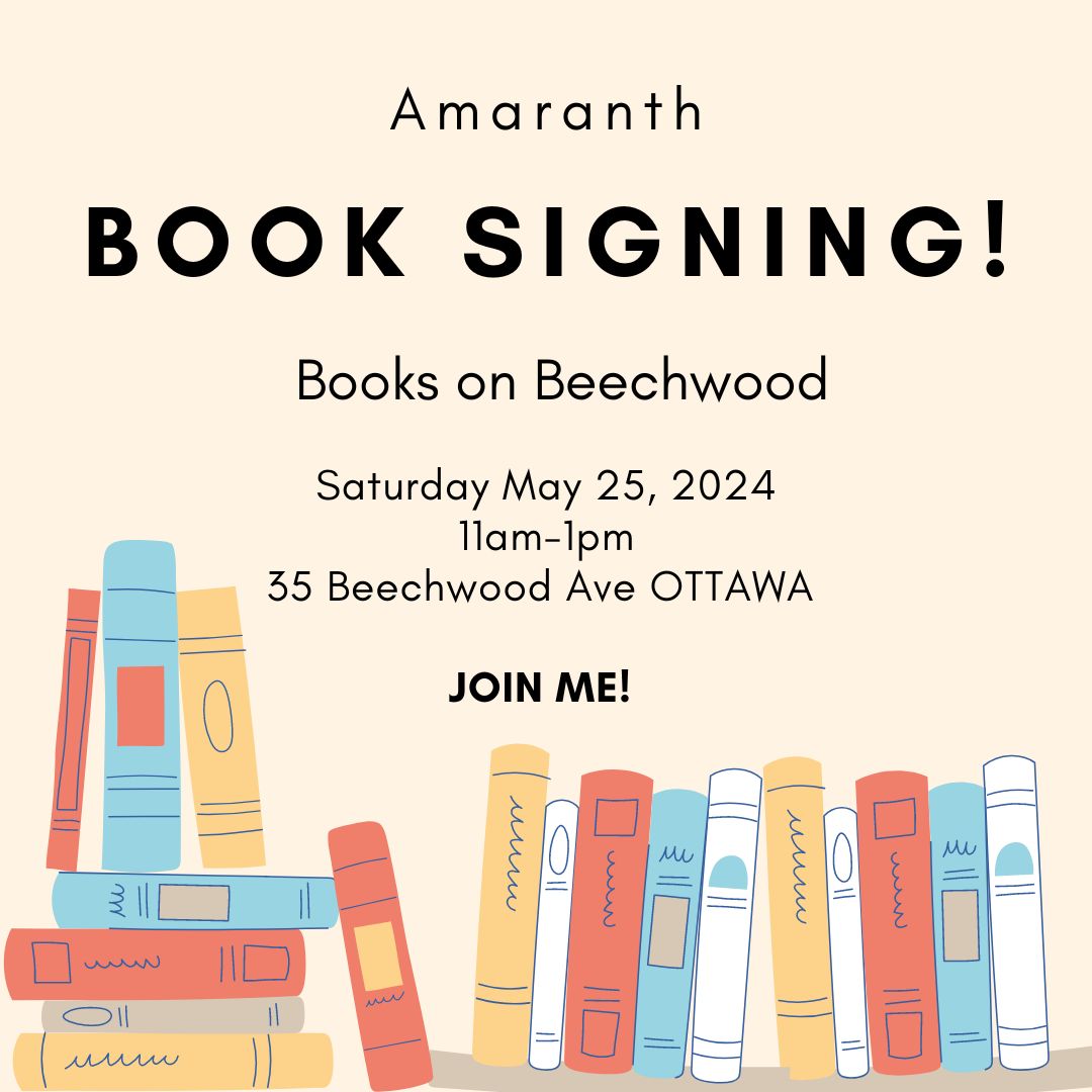 JenBraaksma's tweet photo. The best part of having a new book out there in the world is the chance to connect with readers. I'd love to see you! Join me in Ottawa @beechwoodbooks on Saturday, May 25 2024 between 11am-1pm. Regardless of whether you can drop in, I hope you enjoy Amaranth! https://t.co/PIe3sPbcOW