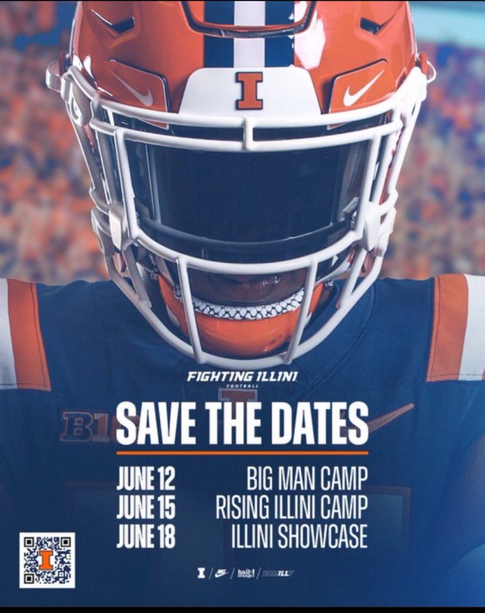 Huge Thanks to @IlliniFootball and The coaching Staff For reaching out and inviting me out on Campus and To compete at there camp‼️@coacharchiemac @jon_proto @BretBielema @AaronHenry7 @CoachSintim @JGonzalesJr10 @McNamaraRivals @AllenTrieu