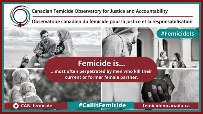 #CallItFemicide because 1 indicator of #FemicideIs when the perpetrator is a current or former male  partner of the woman he killed.