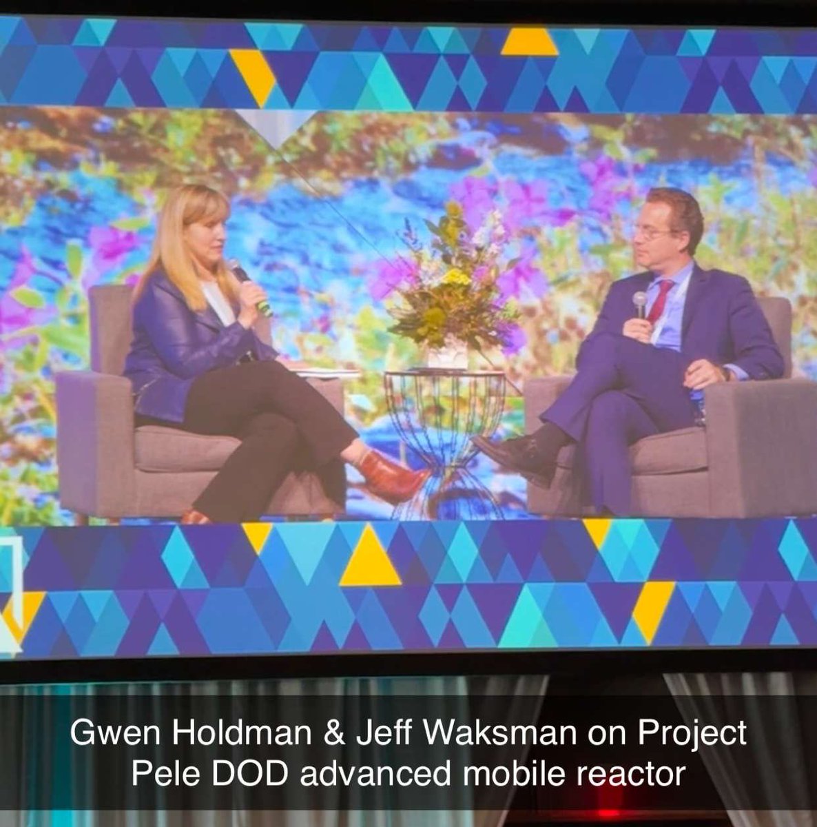 arcticf0x1's tweet photo. @GHoldmann and @Waksman84 discussing advanced mobile nuclear reactors. “Renewables and nuclear provide about the same amount of t of energy to the US, but we only hear about renewables.” #asec_2024 https://t.co/Dw7UgSrmdF
