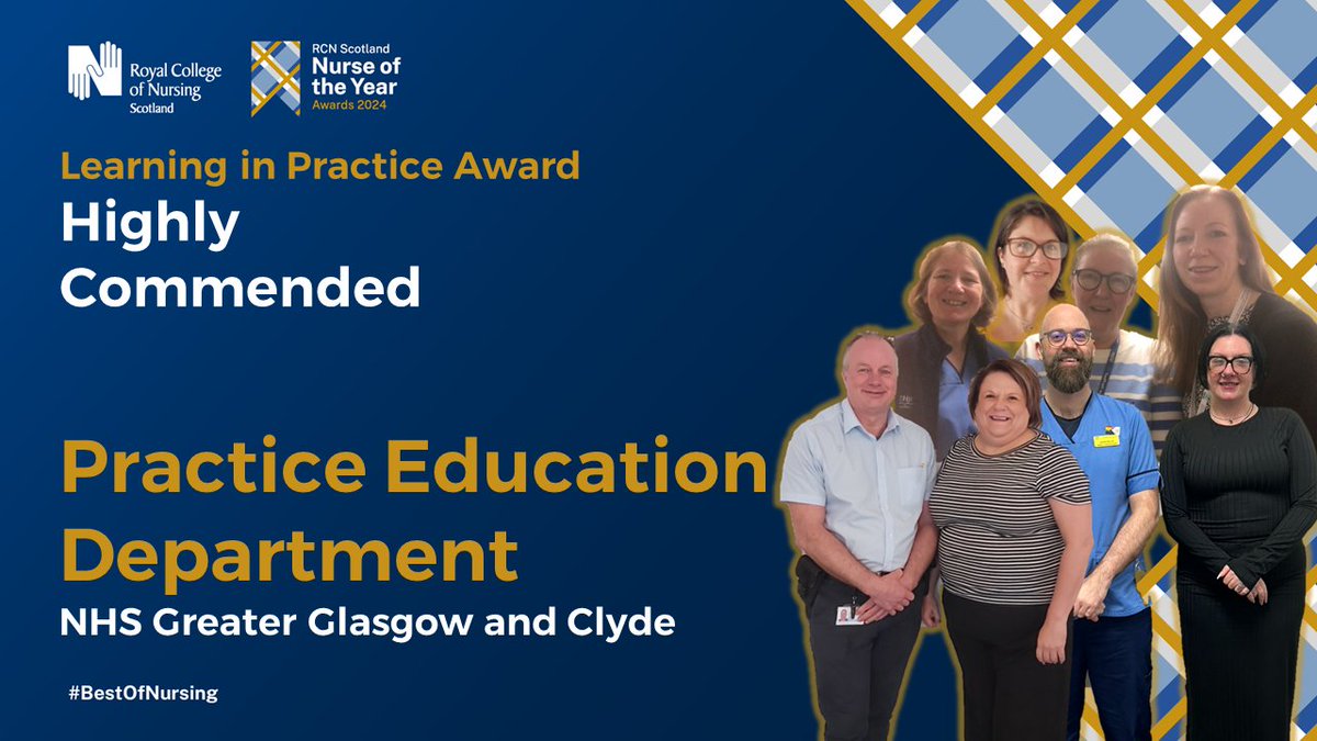 RCN Scotland (@rcnscot) on Twitter photo Congratulations also go to our highly commended in the Learning in Practice Category, the Practice Education based in <a href="/NHSGGC/">NHS Greater Glasgow and Clyde</a> #BestOfNursing Congratulations also go to our highly commended in the Learning in Practice Category, the Practice Education based in <a href="/NHSGGC/">NHS Greater Glasgow and Clyde</a> #BestOfNursing