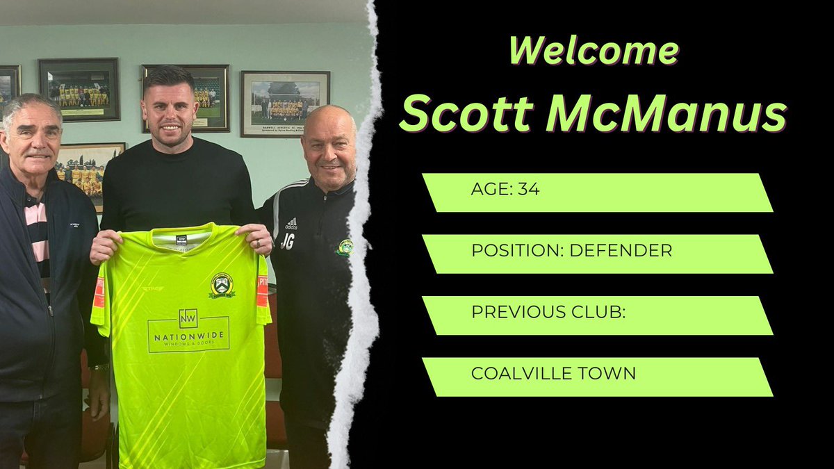 BarwellFC1992's tweet photo. Let’s get this show on the road then…
The club are delighted to announce the signing of Scott McManus from local side Coalville Town 🤝 https://t.co/Oh4CDGnOY2