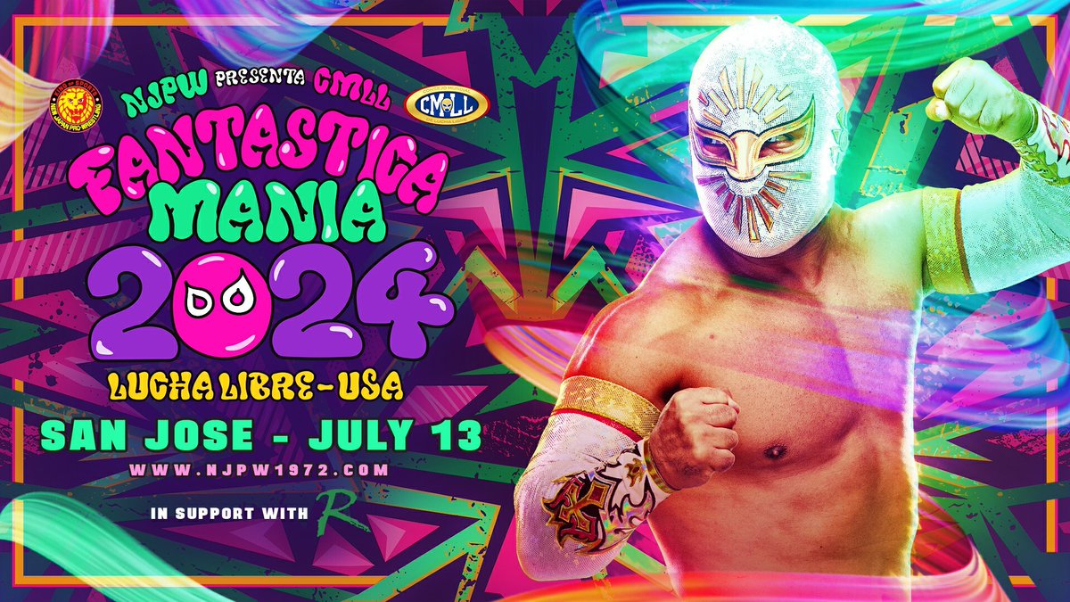 Fantastica Mania USA 🇲🇽🇯🇵🇺🇸 Saturday, July 13 San Jose, CA Tickets available now: fantasticamaniausa2024.eventbrite.com @CMLL_OFICIAL @PWRevolution #njcmll