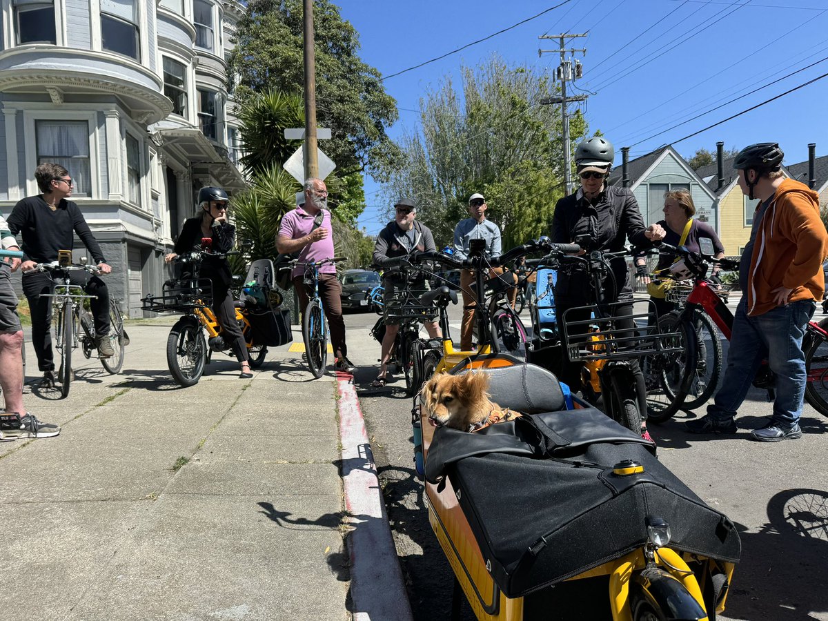 We joined <a href="/ASweetPlanner/">Alexandra Sweet</a> and other slow streets advocates this morning on a ride through the city, talking about our vision for Slow Streets 2.0. We have more work to do &amp; we’re ready. 💪