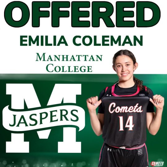 Emilia Coleman (@emiliacoleman_) on Twitter photo After a great conversation with <a href="/heathervulin/">Heather Vulin</a>, I am excited to receive an offer from Manhattan College! Thank you for this opportunity! <a href="/CometsBallers/">Comets Basketball</a> <a href="/gma_basketball/">Gwynedd Mercy Academy High School Girls Basketball</a> After a great conversation with <a href="/heathervulin/">Heather Vulin</a>, I am excited to receive an offer from Manhattan College! Thank you for this opportunity! <a href="/CometsBallers/">Comets Basketball</a> <a href="/gma_basketball/">Gwynedd Mercy Academy High School Girls Basketball</a>