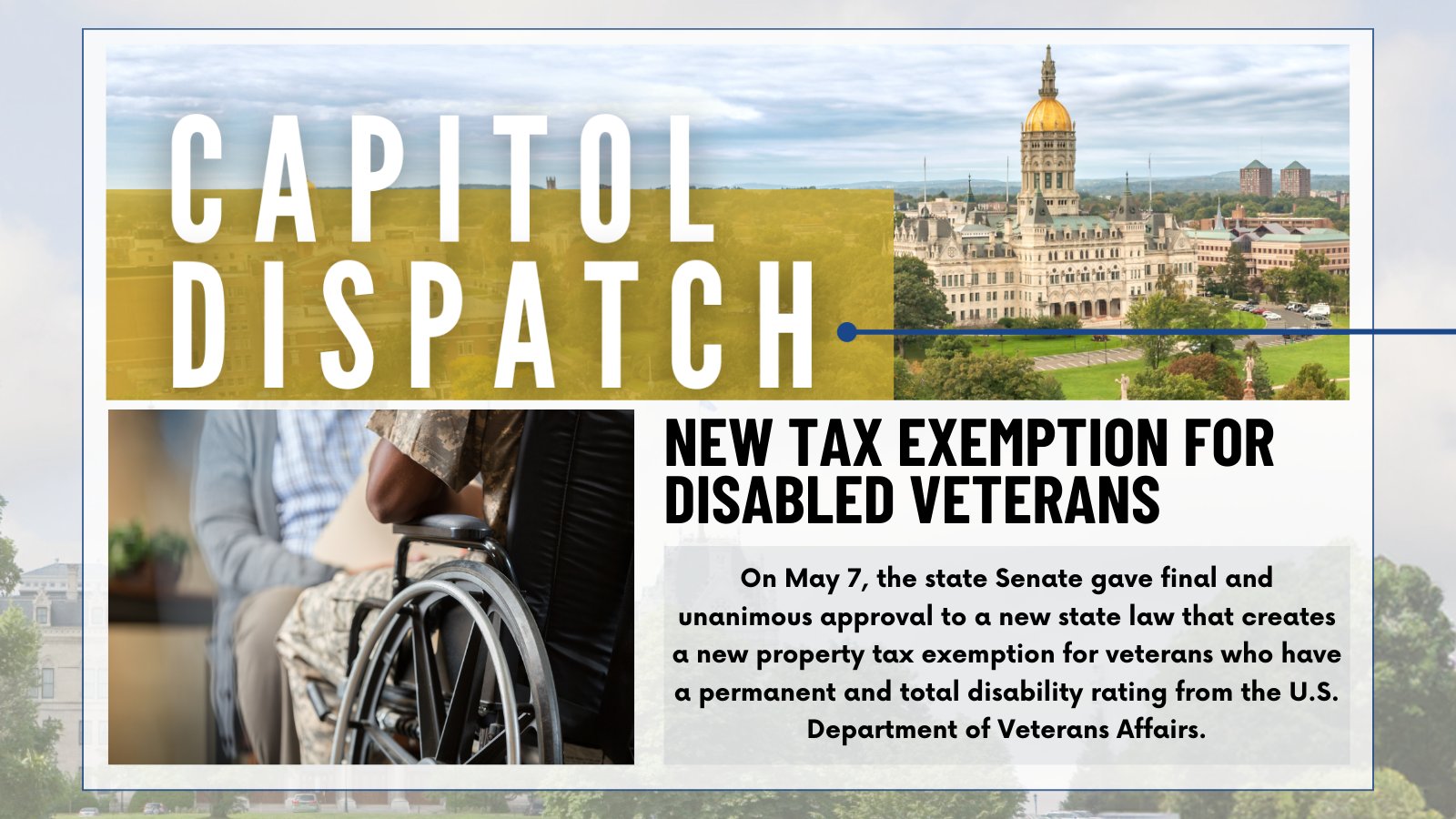 CT Senate Democrats on X: &ldquo;New Tax Exemption for Disabled Veterans 