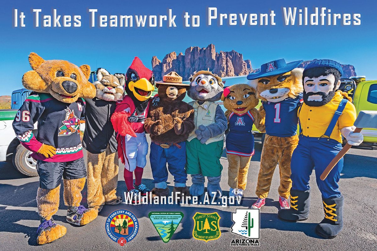 Wildfire prevention takes teamwork! Get some tips @ ow.ly/tUGb50RT48X  #NationalWildfireAwarenessMonth @azstateforestry @AZStateParks