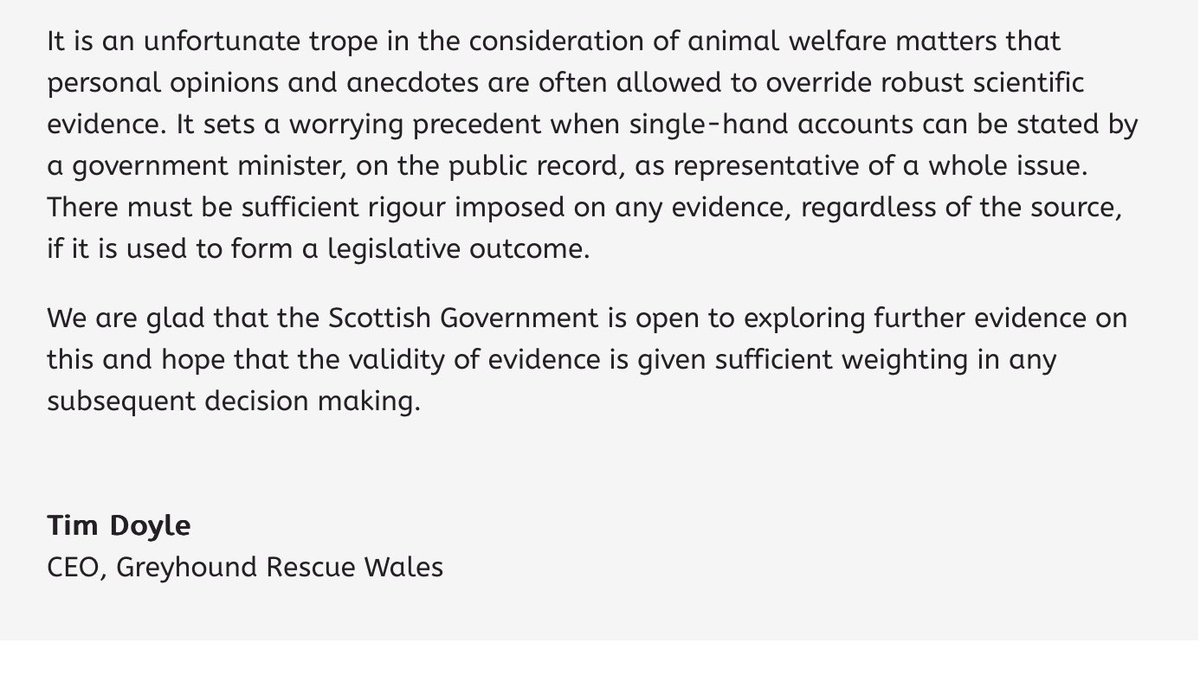 Excellent blog from @WelshGreyhounds. Minister @JimFairlieLogie must now recuse himself from any further participation in the #BanGreyhoundRacing debate in 🏴󠁧󠁢󠁳󠁣󠁴󠁿 @fincarson @JohnSwinney @scotgov @theSNP greyhoundrescuewales.co.uk/scottish-minis…