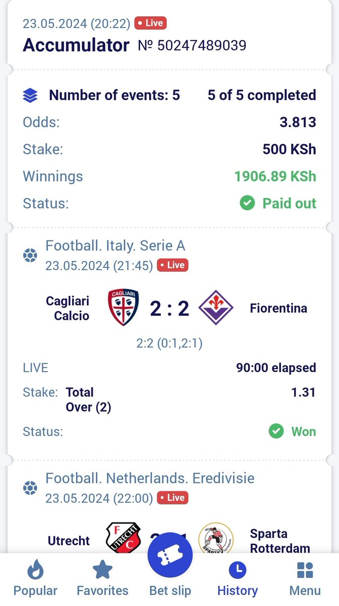 Over 2 delivered, congratulations to those who played ✅🔥 REG :: paripesa.bet/xhris PROMOCODE:: XHRIS