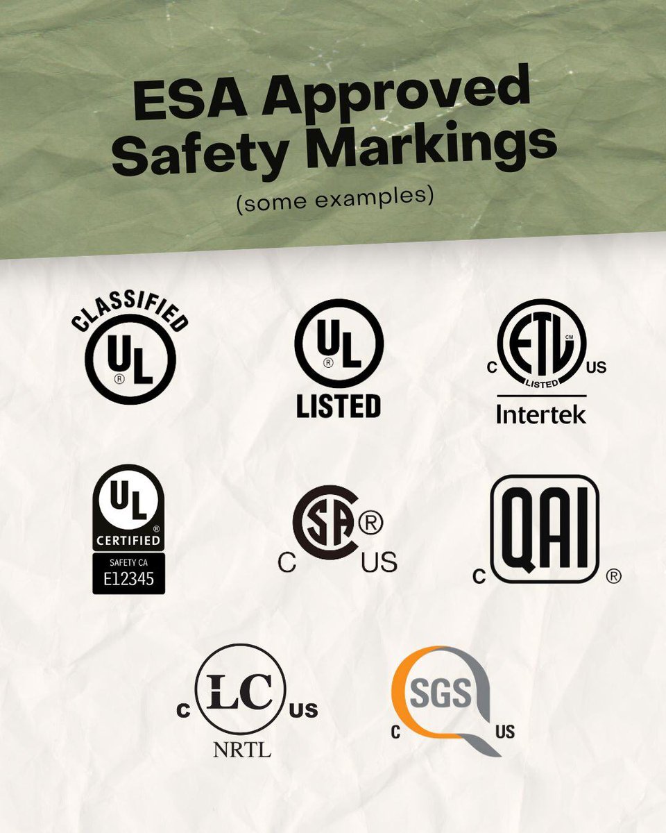 How to know electrical products are safe to buy? 👀

The only thing you need to look for is an Electrical Safety Authority (ESA) Safety approval marking!