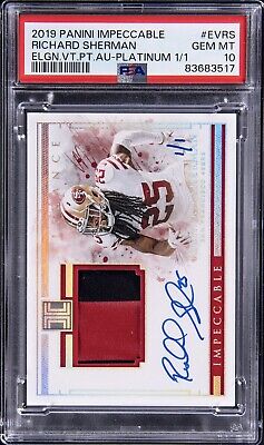 cardwatch123's tweet image. 2019 Panini Impeccable Richard Sherman Vet Patch Auto Platinum 1/1 PSA 10 #EVRS #ad #thehobby cardpromoter.com/2024/05/23/foo…