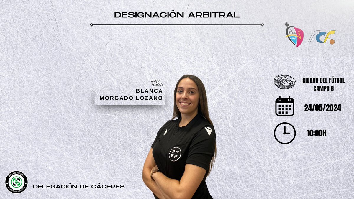 ⚖️| Designación arbitral de nuestra #arbitra para el Campeonato Nacional de selecciones autonómicas femeninas sub-17 , fase final plata 🏆⚽️

Mucha suerte a nuestra colegiada 🍀