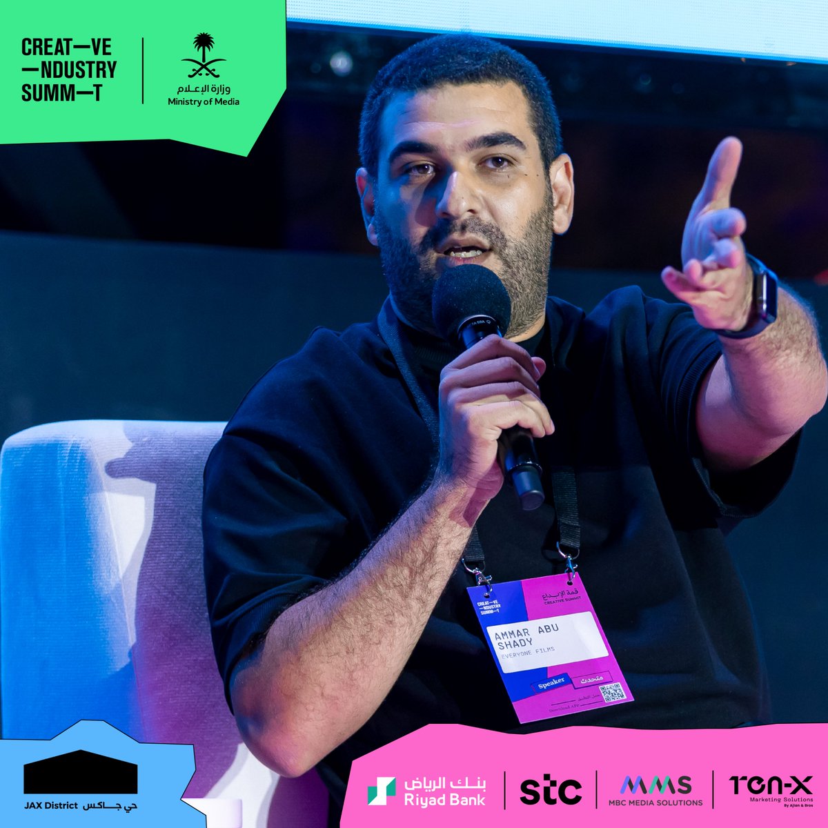creativeindMENA's tweet photo. Snippets of the infused-with-fun vibes 🤩 at ‘The Pursuit of Craft’  panel! At #CreativeSummit  🚀 https://t.co/h37SgnVznv
