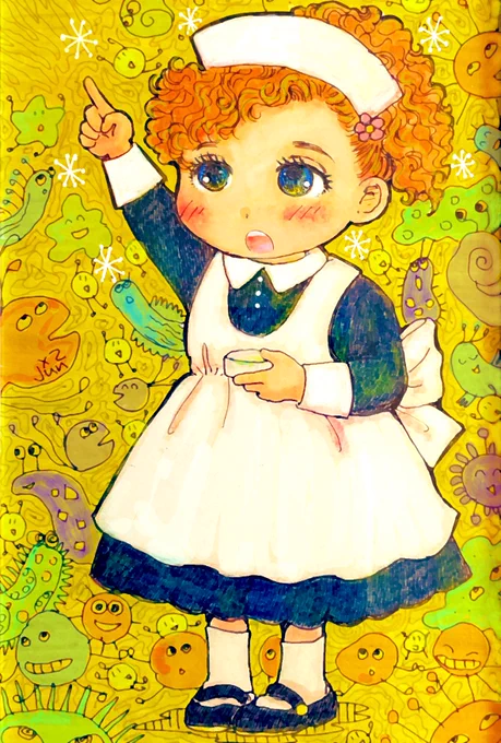 ⋯  飛んでけ#イラスト  おはようございます  今日も良き日に 