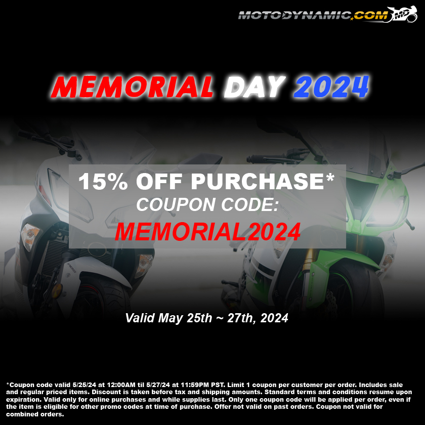 MotodynamicUSA's tweet photo. Save some cash this Memorial Day weekend. Valid 5/25 - 5/27 #memorialday2024 #motodynamic #coupon https://t.co/1nZ5Za9l3Z