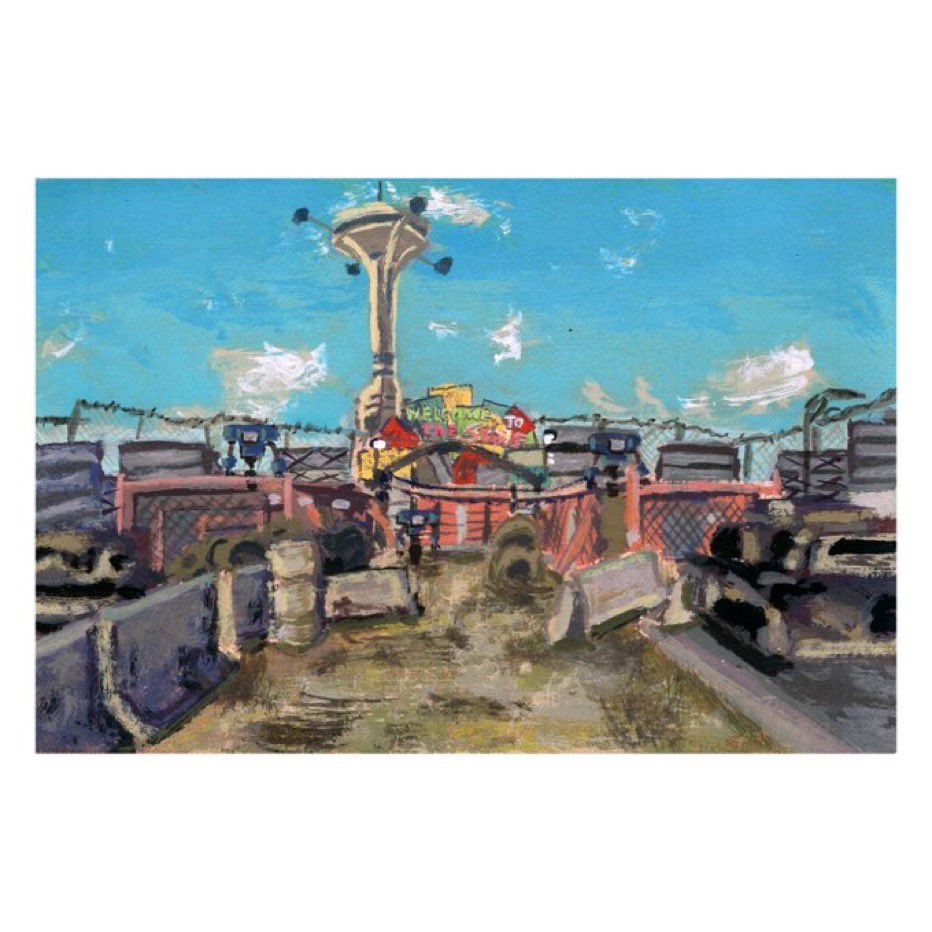 ArtistRyker's tweet photo. Here’s the first collection of Fallout: New Vegas landscape paintings curated together! This is a series that follows the couriers journey through the wasteland. https://t.co/upeEHjNPKP