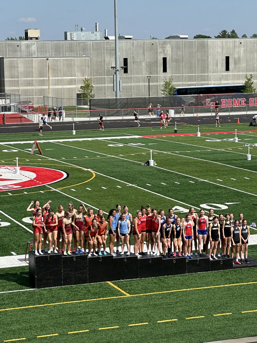 conference championships girls 4x800 3rd place Lamees, Jazleen, Reece, and Nadia🧡