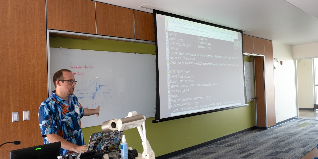 armnewsteam's tweet photo. It’s Day 4 of ARM’s Open Science Summer School at @cle_state and @argonne’s Joe O’Brien shared radar #ARMdata that was gathered during #ARMSAIL, while Joe’s Argonne colleague Max Grover instructed the class in Python 🐍 installation.

#DOEClimateScience #ARMSummerSchool https://t.co/zphhcnL9rm