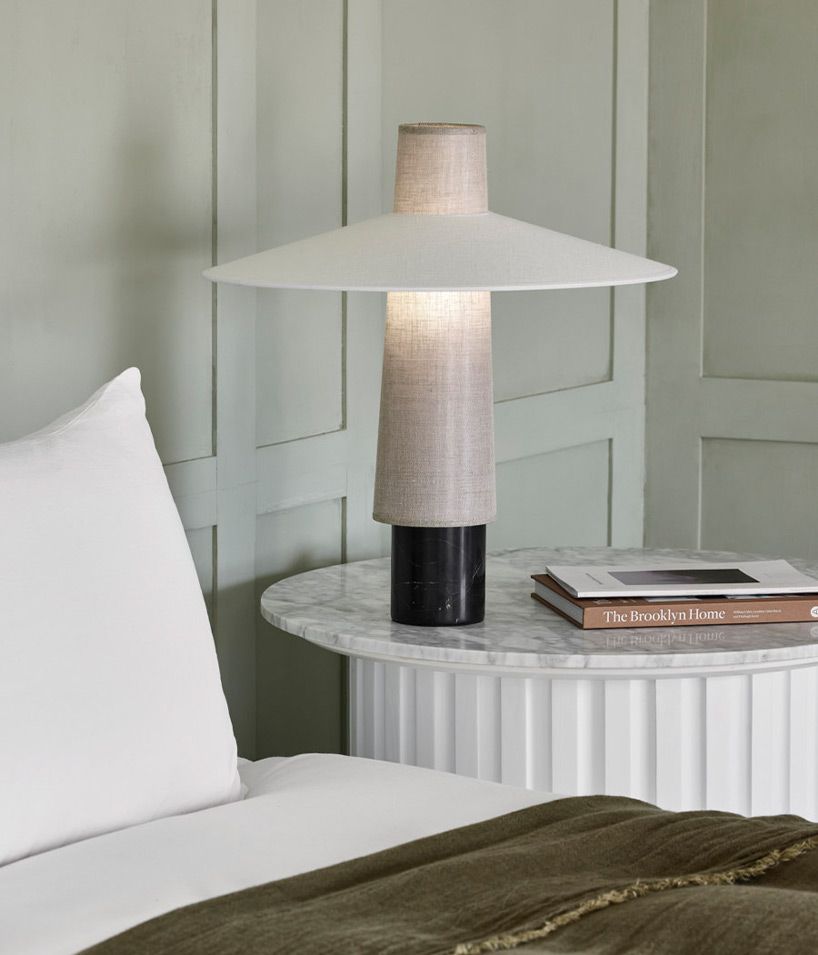 forestier's latest collection, thésée, balances marble and linen with soft light for calming ambiences buff.ly/4bSR5ZH