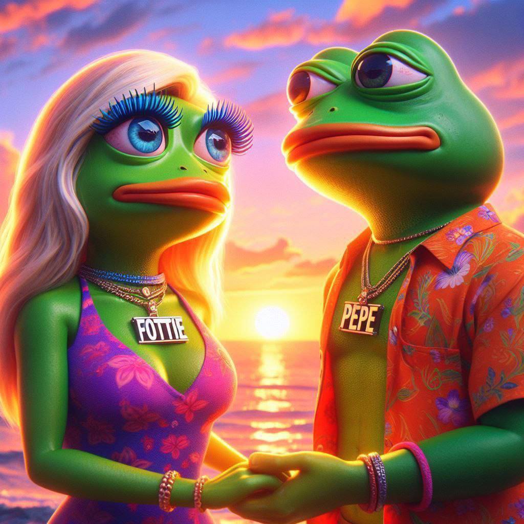 fottiecoin's tweet photo. Let's watch the sun go down Pepe. Isn't it beautiful? $Fottie $Pepe https://t.co/DMdrugW7Yj