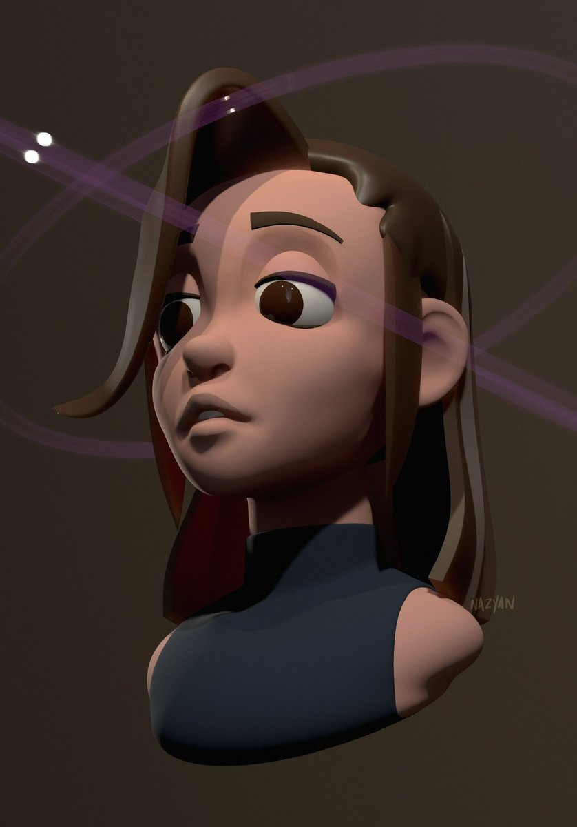 Nazyan_Art's tweet photo. Sculpted my old OC! Nora was my first art request~ Who should I sculpt next? #3Dsculpt https://t.co/LnHNAQoM8v