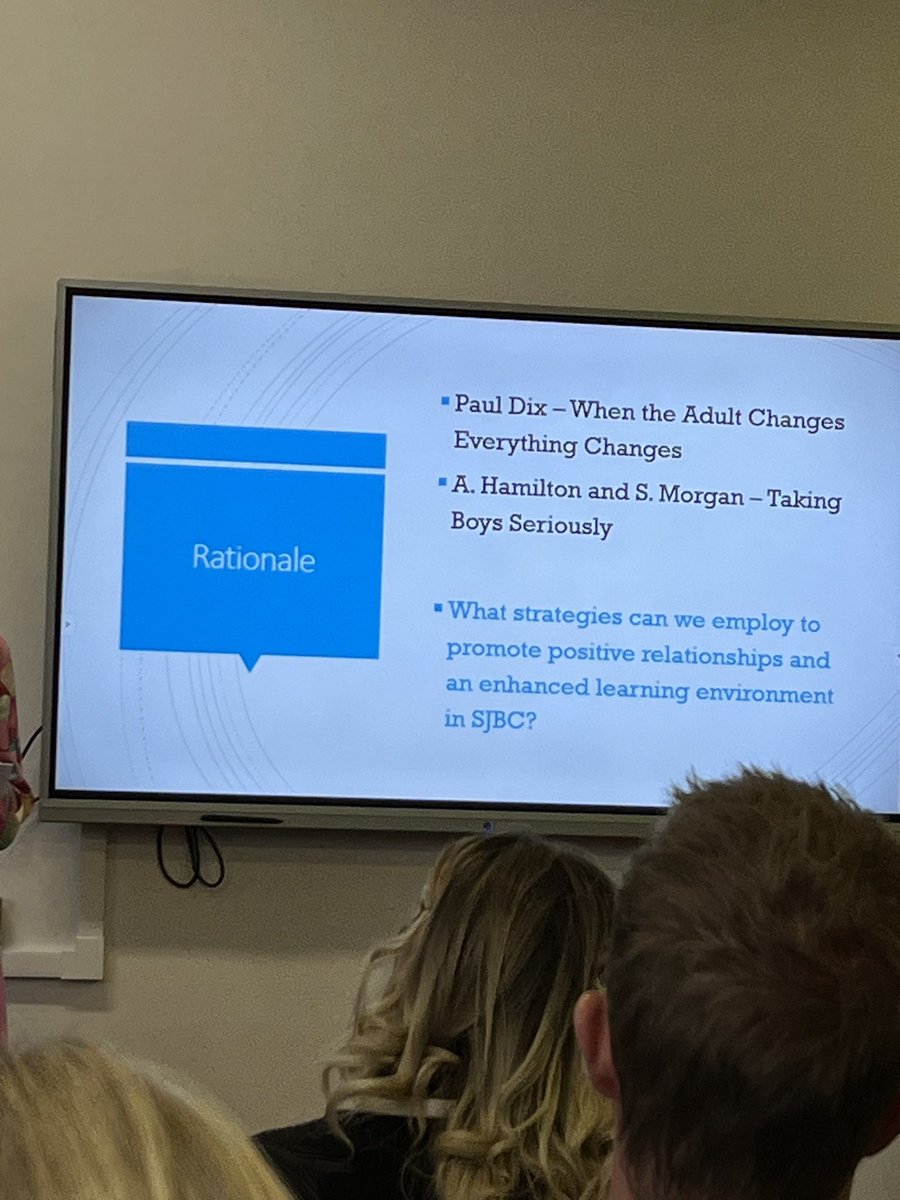 #learningleaders from <a href="/nmurraySJBC/">SJBC</a> sharing their commitment to relational learning across the whole school. Sharing insights from #takingboysseriously  research. When we’re taking boys seriously, we’re taking everyone seriously!