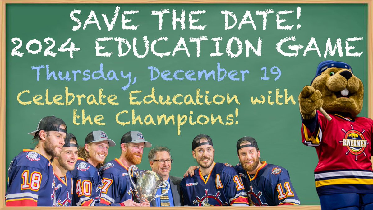 🚨2024 Rivermen Education Game!! Thursday, December 19th at 10:30 am!! 🏒 Get your school signed up before you hit Summer Vacation! Sign Up Now: buff.ly/3UM0niY