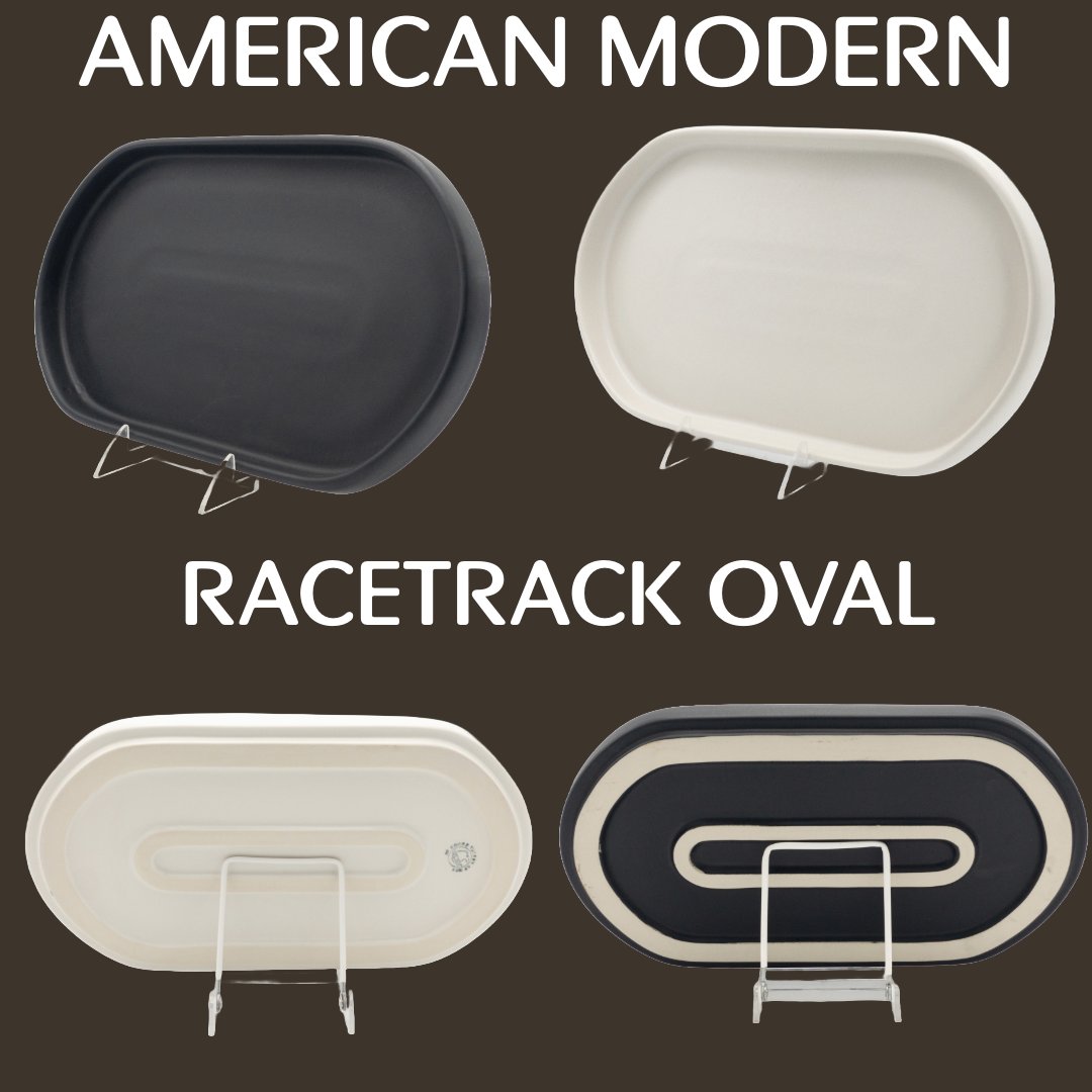 Our American Modern Racetrack Oval.  Our minimalist take on a serving platter, this lozenge-shaped stackable tray is both ultra-practical and ultra-chic. 

hfcoors.com/products/ameri…