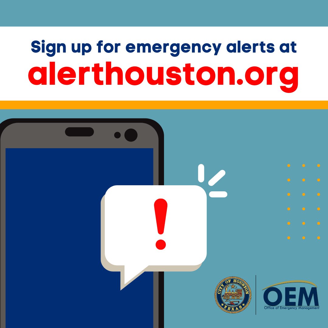 Stay informed, Houston! AlertHouston provides crucial updates during emergencies, ensuring you and your loved ones stay safe. Register now at AlertHouston.org for emergency alerts via email, text, voice call, or mobile app push notification.