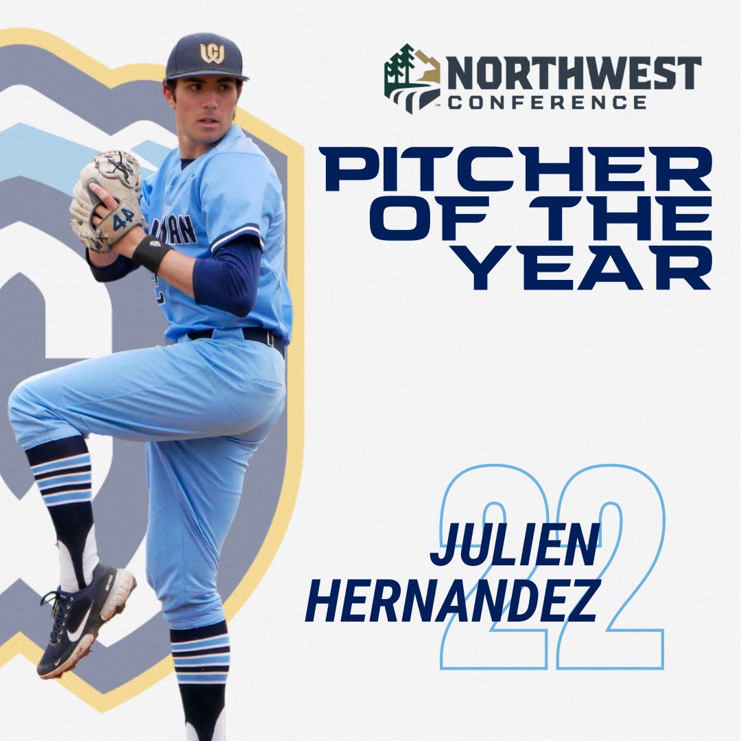 Pitcher of the Year:

Julien Hernandez (Sr. | Palo Alto, CA)

Julien becomes the first NWC pitcher to win back to back Pitcher of the Year awards since 2007! He finished the conference season 6-0 with a 2.09 ERA, striking out 74 in 56 innings of work.