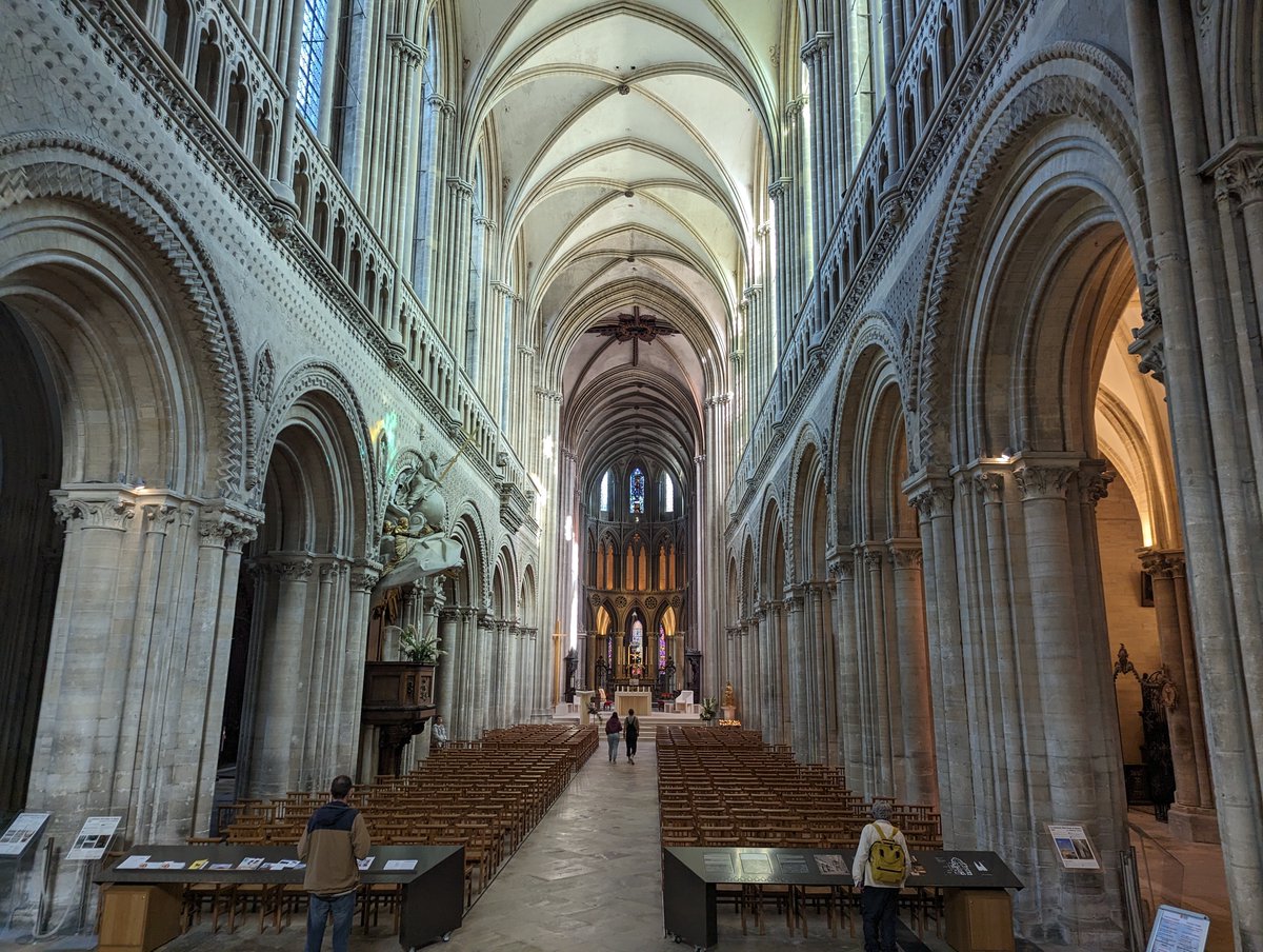 grantpalin's tweet photo. @archi_tradition @pioandreaperi I visited the Notre Dame cathedral in Bayeux, France last summer. It's almost a thousand years old. Stunning architecture, and wondrous at how it was constructed using tools, materials and techniques of the day. https://t.co/6KhPC9Dry7