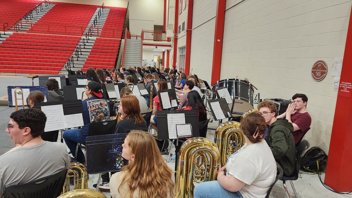 Only a few more days until we play the last note and end another school year. The BC Band is ready for today's commencement rehearsals! I'm really proud of these kids and the work ethic they have shown. They start before school starts and they end after school ends. The Best!