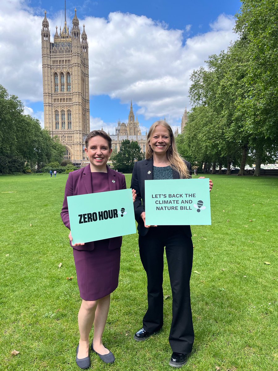 🐝🌍 The nation needs you! In Westminster today @carla_denyer and I pledged to push tirelessly for the Climate and Nature Bill as MPs. #ZeroHour All @TheGreenParty candidates will do the same if elected. Will your candidate? Take action now: action.zerohour.uk