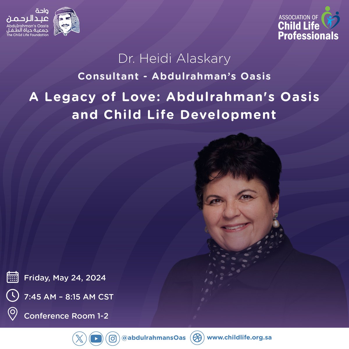 AbdulrahmansOas's tweet photo. Join our Friday sessions!  

#childlifeconference 
#childlife 
#childlifespecialist 
#conference2024 https://t.co/ZK9FslX9Fb