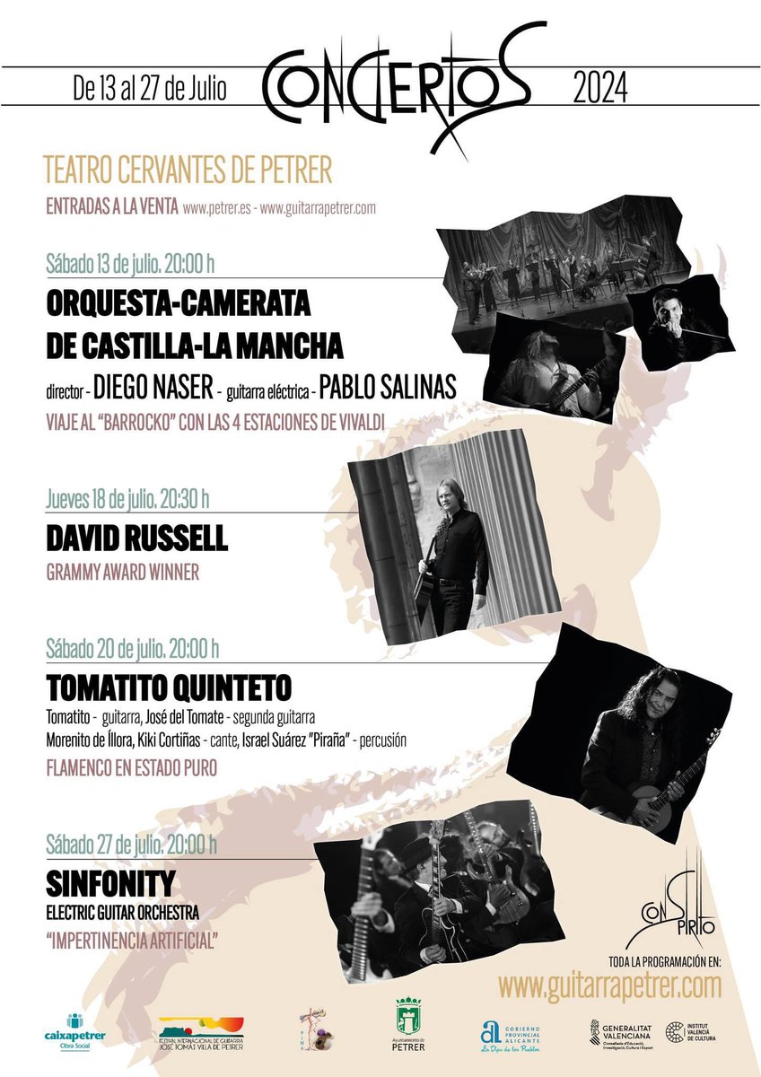 Entradas a la venta a partir del 31 de mayo. Toda la información en guitarrapetrer.com <a href="/culturapetrer/">Cultura en Petrer</a>   <a href="/guitarraespanol/">guitarra Española</a> <a href="/FestivalsGuitar/">Guitar Festivals</a> <a href="/GuiaGoAlicante/">La Guía GO! Alicante</a> <a href="/PepePaya/">Pepe Payá</a>