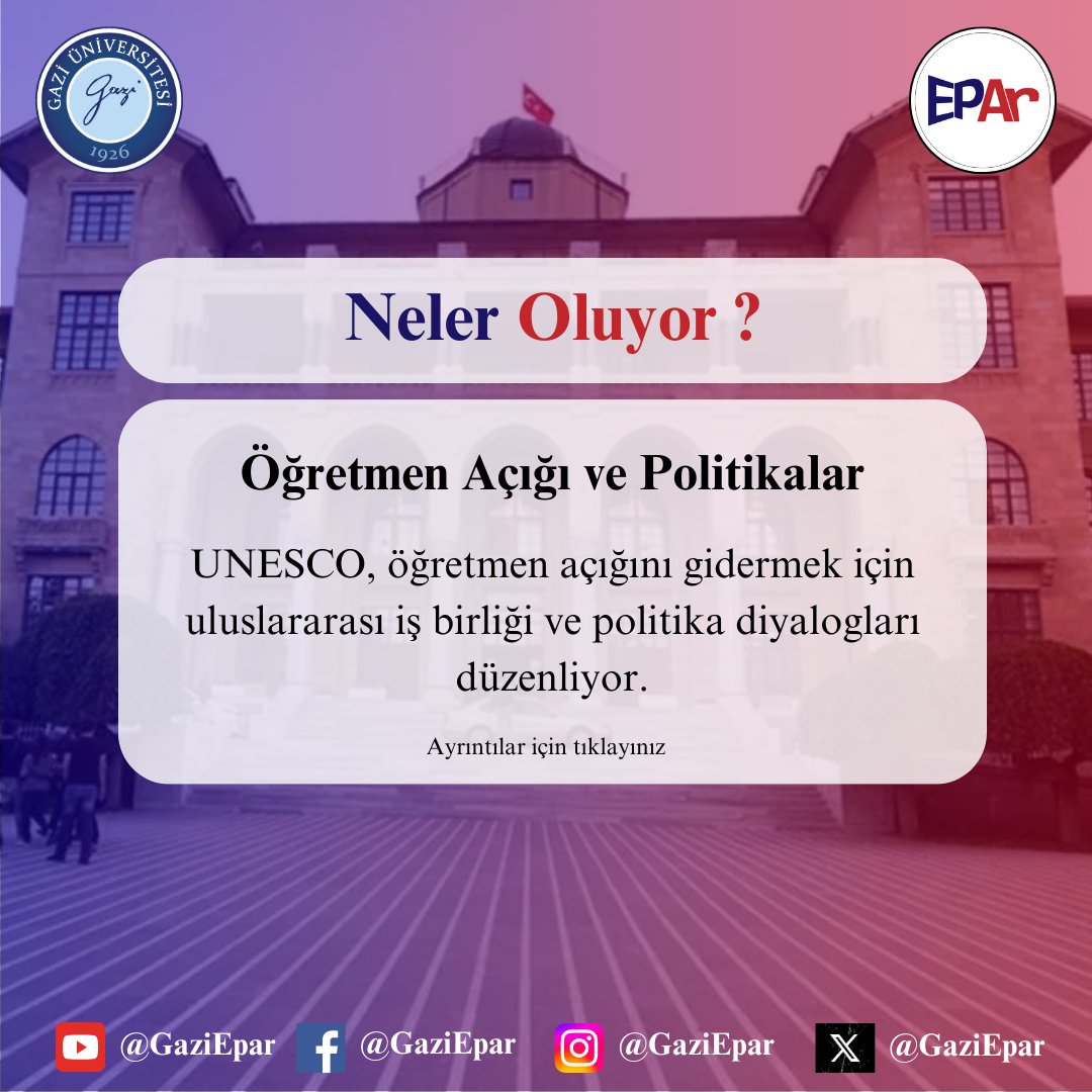Gazi Üniversitesi Eğitim Politikaları Uygulama ve Araştırma Merkezi olarak yapmış olduğumuz "Neler Oluyor ?" başlıklı mart ayı bültenimize  gazi-epar.gazi.edu.tr/view/page/2956…… bağlantısından ulaşabilirsiniz